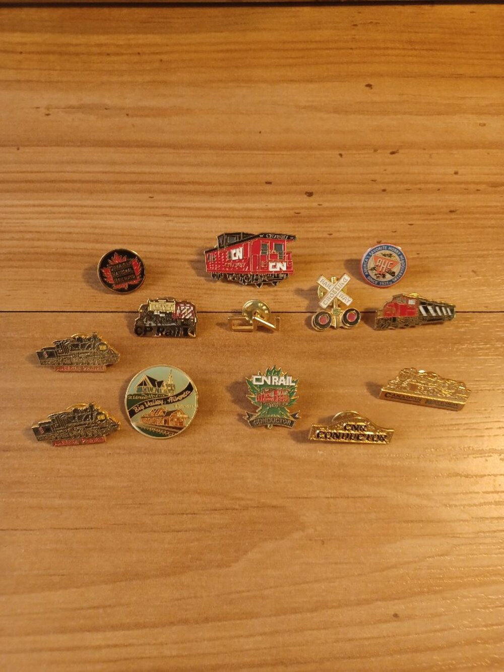 CN / CP Rail Lapel Pins Lot Of 12